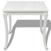 vidaXL Kitchen Table High gloss white MDF top, plastic legs Medium