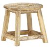 vidaXL Stool Brown with white patterns Solid mango wood 15.0x15.0x13.8 in