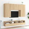 vidaXL TV Wall Cabinet Sonoma Oak Engineered Wood Medium TV Wall Cabinet