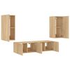 vidaXL TV Wall Unit Sonoma Oak Engineered Wood Large TV Wall Unit