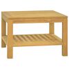vidaXL Coffee Table Natural Wood Solid Teak Small Square Modern