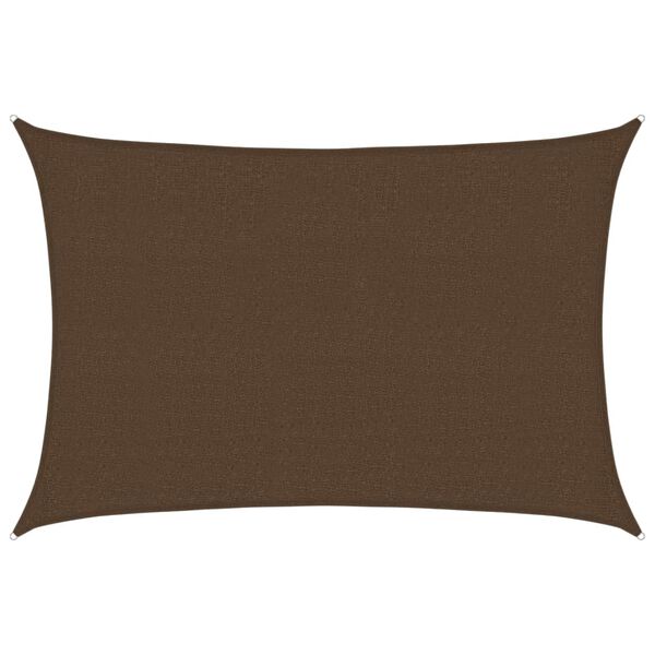 vidaXL Sunshade Sail 1.75 oz/ft&sup2; Brown 8.2x13.1' HDPE