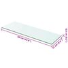 vidaXL Glass Panel Set of 2 Clear Tempered Glass 23.6 x 5.9 in