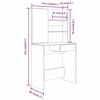vidaXL Dressing Table High gloss white Engineered wood Standard
