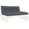 vidaXL Garden Lounge Set White, Anthracite