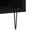 vidaXL Record Cabinet with Shelf Black Oak 33.46 x 14.96 x 18.90 in