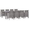 vidaXL Garden Dining Set 9 pcs White Polt rattan