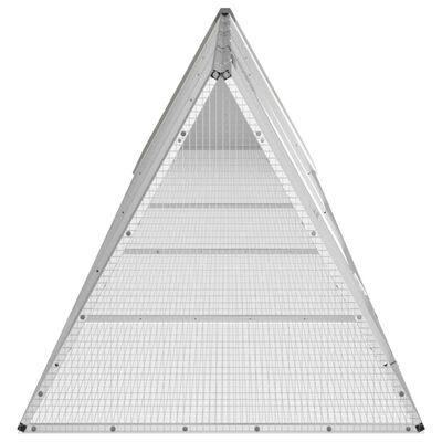 vidaXL Rabbit Cage Gray 198.6"x31.7"x28" Galvanized Steel