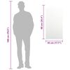 vidaXL Mirror Transparent Glass 35.4 x 17.7 in Modern Rectangular