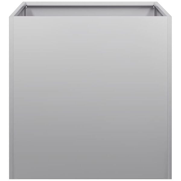 vidaXL Planter Galvanized Steel Large Decorative Inlays Planter Square