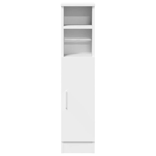 vidaXL Bathroom Cabinet White Engineered wood Slim Bathroom Cabinet