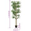 vidaXL Artificial Bamboo Tree Green Bamboo, Textile fiber, Plastic Medium