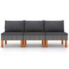 vidaXL Middle Sofa Grey