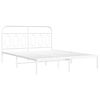vidaXL Bed Frame White Steel Full Rectangular Modern Durable