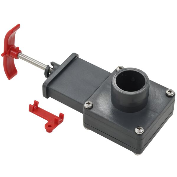 vidaXL Pool Gate Valve Black ABS 1.5 inch fitting Durable