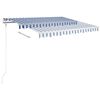 vidaXL Retractable Awning Blue and White