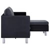 vidaXL Sofa Black (sofa), Dark Gray (cushions)