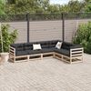 vidaXL Garden Sofa Set Natural Wood Solid pine wood 6-Piece Set Modular
