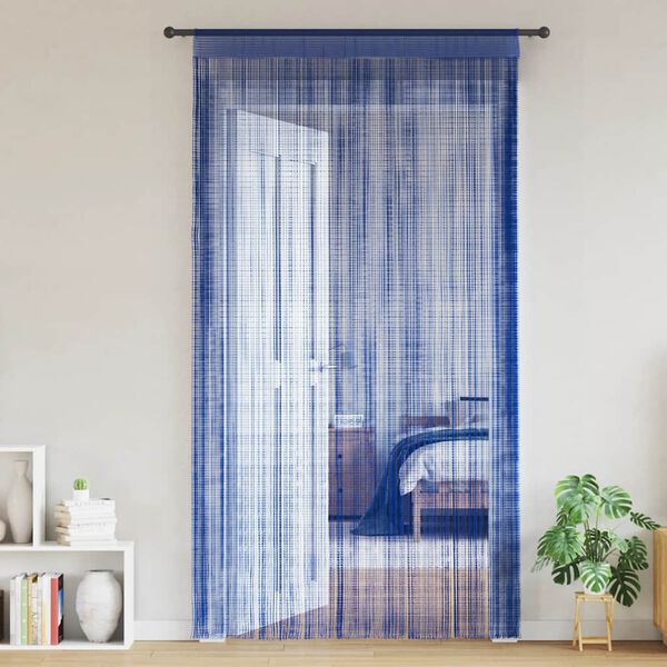 vidaXL String Curtains 2 pcs 55.1x98.4" Blue