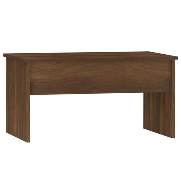 vidaXL Coffee Table Brown Oak Engineered Wood Medium Height-Adjustable