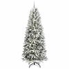 vidaXL Artificial Christmas Tree with 300 LEDs White 94.49 in