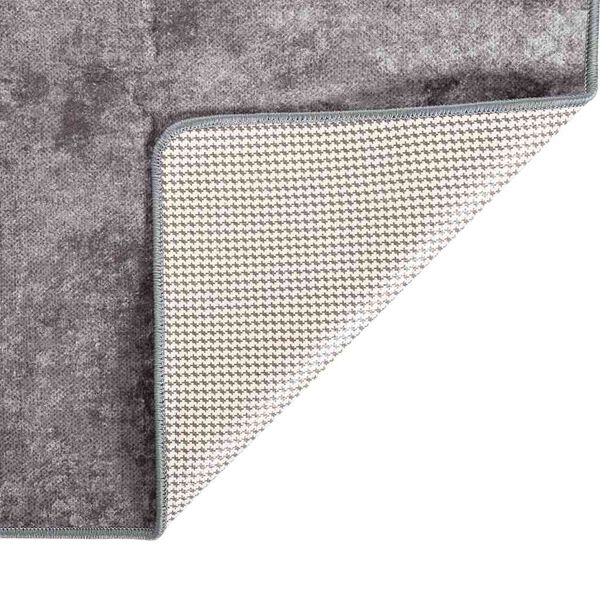 vidaXL Rug Grey Polyester 47.2 x 70.9 in Rug Rectangular Modern