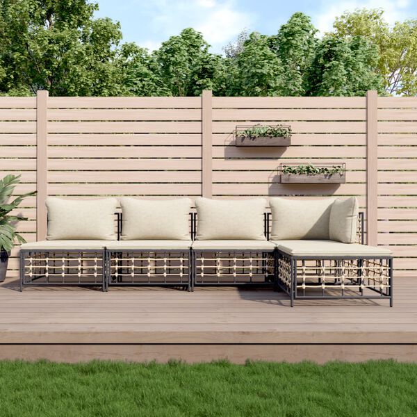 vidaXL Garden Lounge Set Anthracite