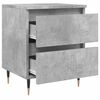 vidaXL Bedside Cabinet Concrete Grey Engineered wood, iron Medium
