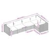 vidaXL Garden Lounge Set Brown PE rattan Large Modular