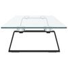 vidaXL Monitor Stand Black 39.4"x7.9"x3.1" Tempered Glass and Metal