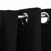 vidaXL Linen-Look Blackout Curtains with Grommets 2pcs Black 140x88.6 "