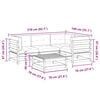 vidaXL Patio Sofa Set Wax Brown Solid Pine Wood 5-piece Modular