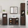 vidaXL Bathroom Furniture Set Brown Oak Engineered Wood, Metal Large