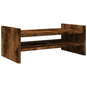 vidaXL Monitor Stand Smoked Oak 19.7x10.6x7.9" Engineered Wood