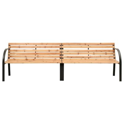 vidaXL Twin Patio Bench 94.9" Chinese Fir Wood