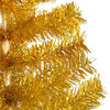 vidaXL Artificial Pre-lit Christmas Tree with Ball Set Gold 47.2" PET