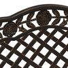 vidaXL Garden Bench Bronze Cast aluminum, Cast iron Medium Durable