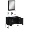 vidaXL Bathroom Cabinet Set Black Engineered wood Bathroom Cabinet Set
