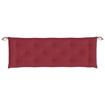 vidaXL Garden Bench Cushions 2pcs Wine Red 59.1"x19.7"x2.8" Oxford Fabric