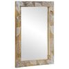 vidaXL Bathroom Mirror Natural Mango with White Paint