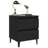 vidaXL Bed Cabinet Black Engineered wood, Metal Standard Bed Cabinet