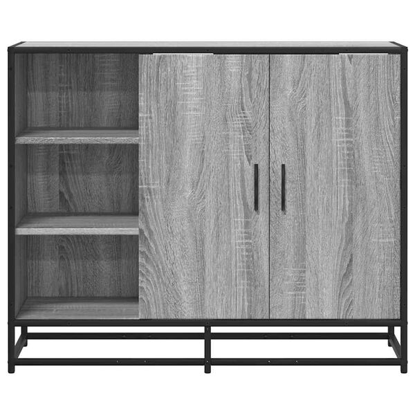 vidaXL Sideboard Grey Sonoma Engineered wood, metal Medium Sideboard