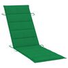 vidaXL Patio Sun Lounger With Table Natural wood, Green cushion
