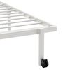 vidaXL Bed Frame White Steel 39.4 x 78.7 in Foldable Bed Frame
