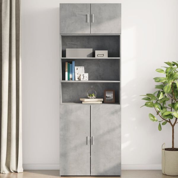 vidaXL Wall Cabinet Concrete Grey Engineered Wood Medium Wall Cabinet