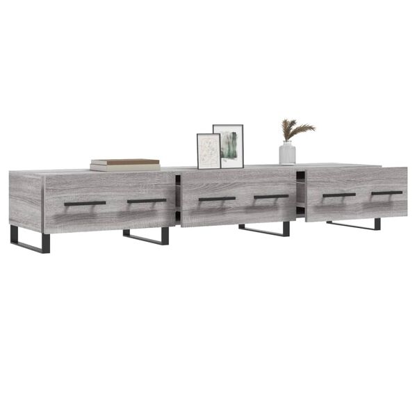 vidaXL TV Cabinet Grey Sonoma Engineered wood, iron Storage TV Cabinet