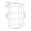 vidaXL Book Cabinet Natural wood Solid pine wood Medium Book Cabinet