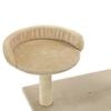 vidaXL Cat Tree Beige Engineered wood, sisal rope, plush fabric Medium