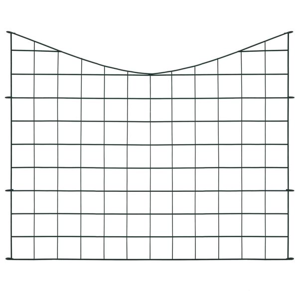 vidaXL Lower Arch Patio Fence Set 30.5x25.2" Green