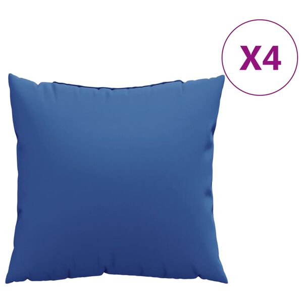 vidaXL Sofa Cushion Set of 4 Royal Blue 100% Polyester 19.7 x 19.7 in